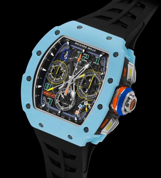 Luxury Richard Mille RM 65-01 Automatic Split-Seconds Chronograph Pastek Blue Quartz TPT Replica Watch